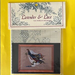 2nd “Angel of Freedom" Lavender & Lace Victorian Design Cross Stitch Pattern